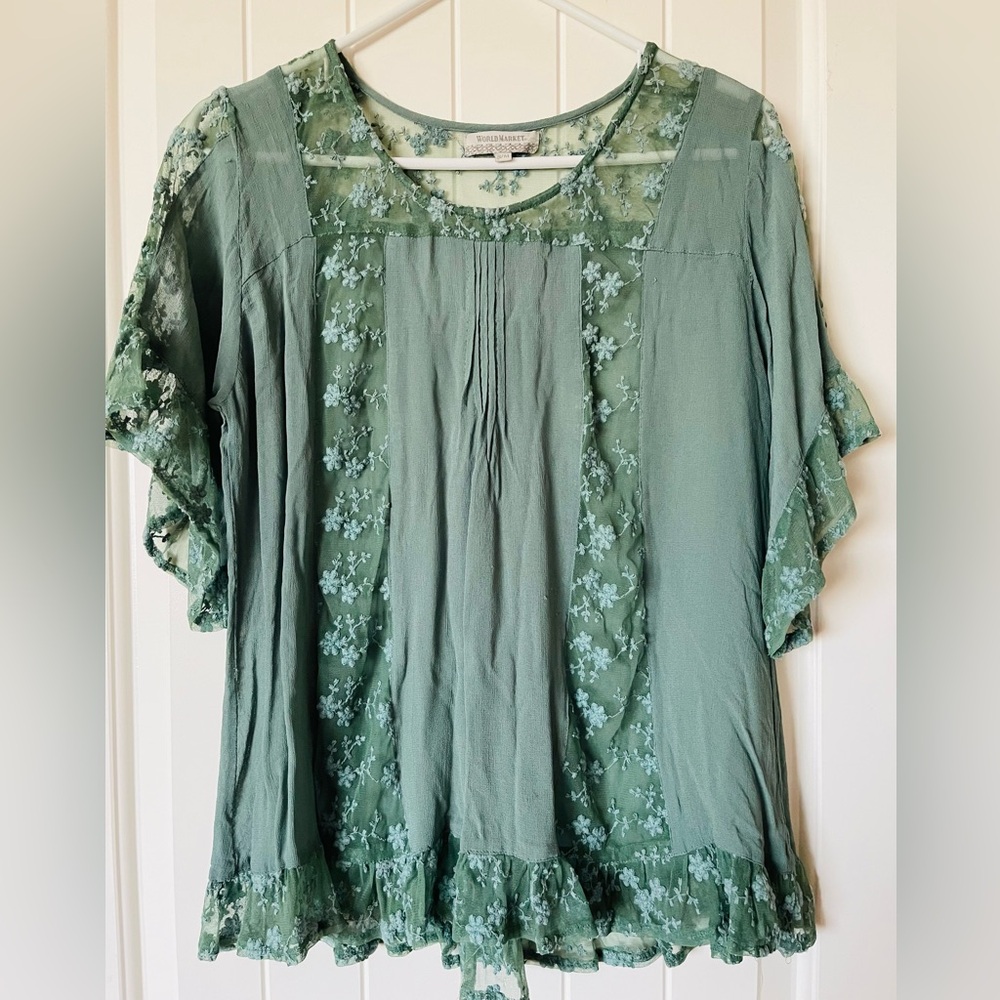 Sage green blouse